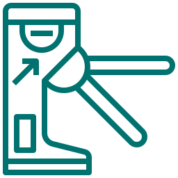 Control de accesos Icono de cafetera con portafiltro y flecha